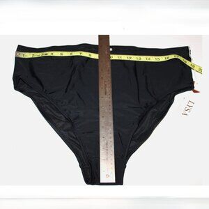 New Black Bikini Bottoms Swimsuit Separates SPF 50 1X Lysa NWT Nylon Spandex
